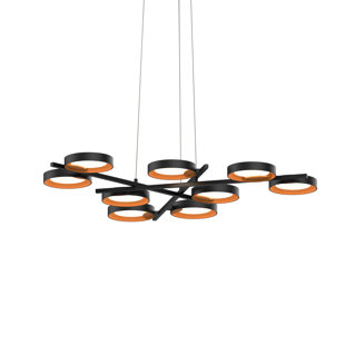 SONNEMAN Light Guide Ring 9 - Light Sputnik Modern Linear LED Chandelier Aluminum Accents