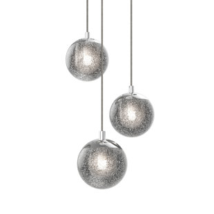 SONNEMAN Champagne Bubbles - Light Polished Chrome Cluster Pendant