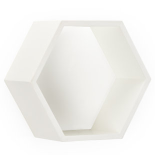 CHELSEA HOUSE Hexagon Solid Wood Accent Shelf