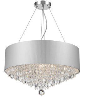 ROSDORF PARK Brimine 8 - Light Dimmable Drum Chandelier