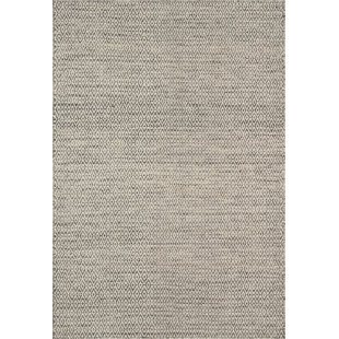 GEORGE OLIVER Sylvie Handmade Flatweave Wool Gray Rug