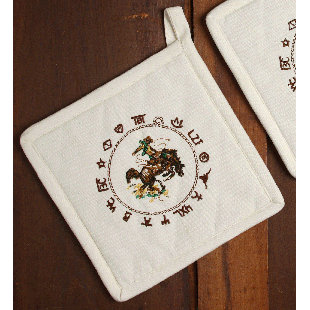 West Creation Western Bronco Cotton Potholder Set (Set of 2)