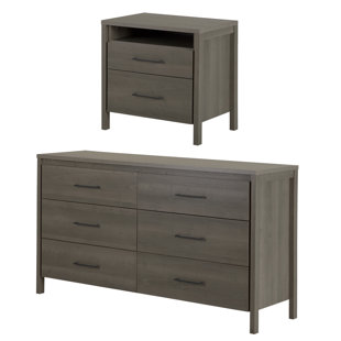 SOUTH SHORE Gravity Double Dresser & Nightstand Set