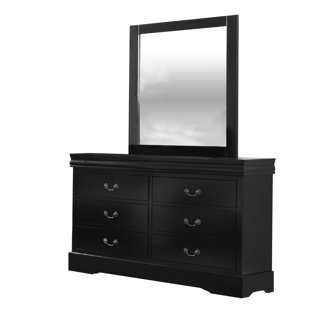 RED BARREL STUDIO® 6 Drawer Double Dresser with Mirror