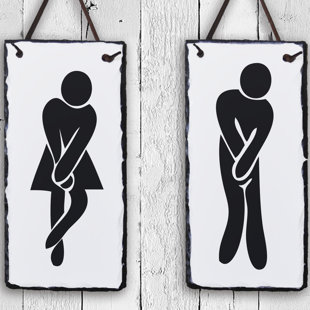 SASSY SQUIRREL INK Ladies and Gents Bathroom Sign