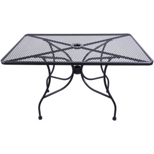 H&D RESTAURANT SUPPLY, INC. 4 Person 48'' L x 29'' H Metal Patio Table