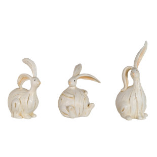 LAUREL FOUNDRY MODERN FARMHOUSE® Assorted 3 Piece Wooden Bunny Set