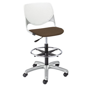 KFI STUDIOS Kool Poly Height Adjustable Lab Stool with Perforated Back