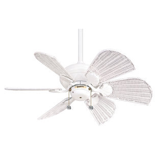 CASABLANCA FAN Wailea 31" 6 - Blade Outdoor Standard Ceiling Fan with Pull Chain