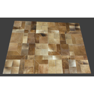 WROUGHT STUDIO™ Laplace Handmade Cowhide Natural Rug