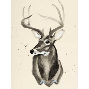 CLICART Watercolor Deer Head 3 On Canvas by Ben Gordon Painting