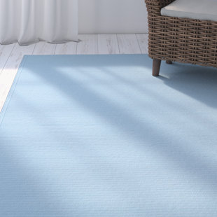 BAY ISLE HOME™ Malounta Handmade Performance Blue Rug