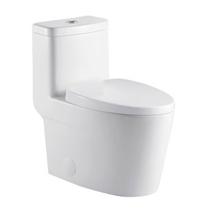 Morenobath Liiso 1.28 GPF Elongated Floor Mounted One-Piece Toilet (Seat Included)