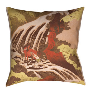 ARTVERSE Katsushika Hokusai Reversible Throw Pillow