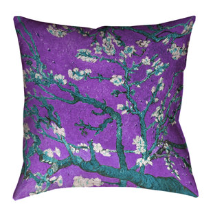 ARTVERSE Vincent Van Gogh Floral Indoor/Outdoor Reversible Throw Pillow