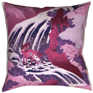 ARTVERSE Katsushika Hokusai Indoor/Outdoor Reversible Throw Pillow