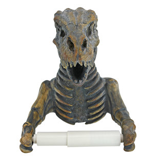 DESIGN TOSCANO T-Rex Dinosaur Wall Mount Toilet Paper Holder