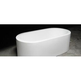 CLARKE PRODUCTS K2 71.5'' x 35.5'' Freestanding Soaking Solid Surface Bathtub
