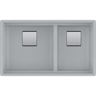 FRANKE Peak 32" L x 18.75" W Double Basin Undermount Kitchen SInk