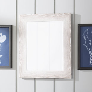 HIGHLAND DUNES Solid Wood Flat Wall Mirror