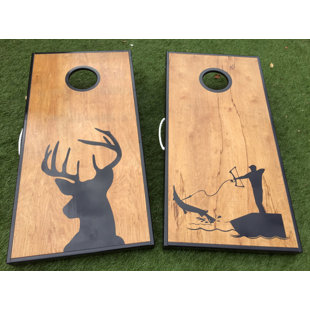 WEST GEORGIA CORNHOLE Deer and Bow Fishing 10 Piece Cornhole Set