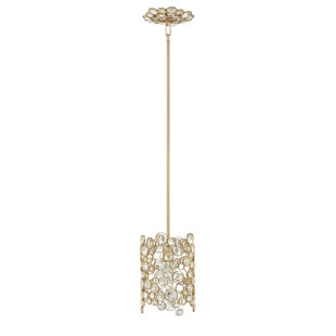 FREDRICK RAMOND Anya 1 - Light Silver Leaf Single Pendant