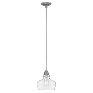 HINKLEY Academy 1-Light School House Clear Seedy Glass Pendant