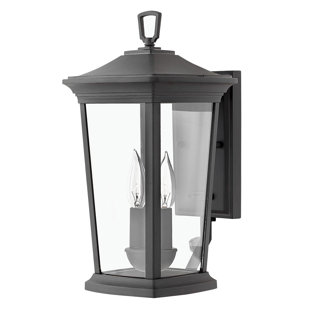 HINKLEY Bromley 2-Light Outdoor Wall Mount Lantern - Museum Black