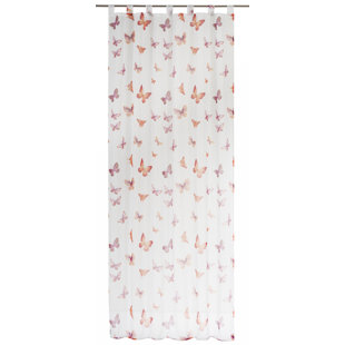 BOHOLIVING Gardine Mangual mit Schlaufen (1 Stück), transparent