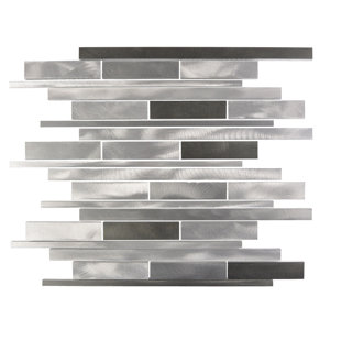 ABOLOS City Lights 1" x 12" Metal Brick Joint Mosaic Wall Tile