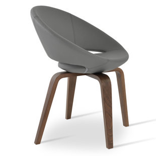 SOHOCONCEPT Crescent Plywood Upholstered Side Chair
