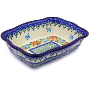 Polmedia Rectangular Non-Stick Polish Pottery Baker