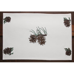 WEST CREATION Cotton Embroidered Rectangle Placemat (Set of 4)