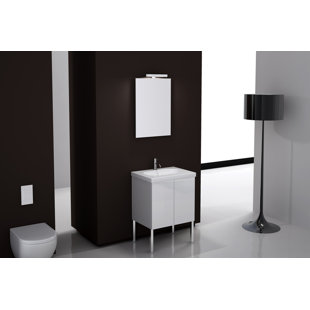 IOTTI BY NAMEEKS Trendy Footed 24" Single Bathroom Vanity Set with Mirror