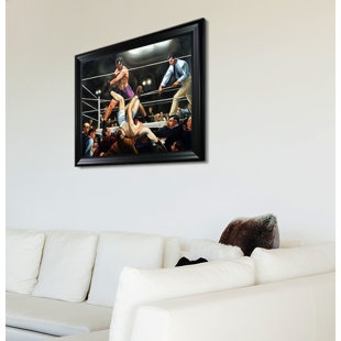 TORI HOME Dempsey And Firpo Framed On Canvas by Bellows Painting