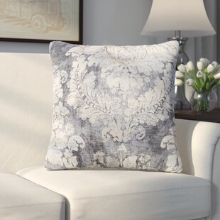 SISCOVERS Cindersmoke Damask Linen Throw Pillow