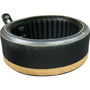 MSPA USA Exotic 110 Volt 4 - Person 138 - Jet Round Inflatable Hot Tub in Black/Brown