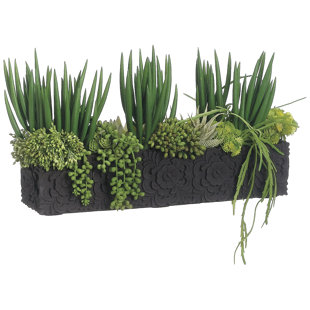 PRIMRUE 11'' Faux Succulent Plant in Pot