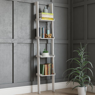 HASHTAG HOME Shamus 180cm H x 36cm W Ladder Bookcase
