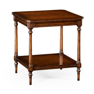 JONATHAN CHARLES FINE FURNITURE Country Farmhouse Solid Wood End Table with Storage