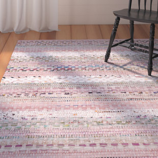 AUGUST GROVE® Vesey Hand Knotted Cotton Striped Rug