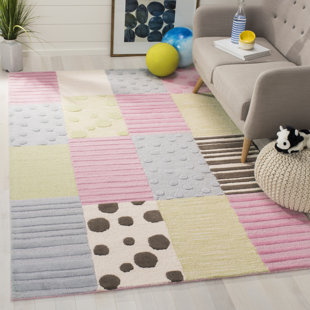ISABELLE & MAX™ Kruetzen Geometric Handmade Tufted Blue/Pink Area Rug