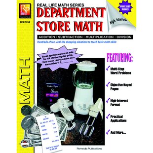 REMEDIA PUBLICATIONS Department Store Math Grade 4 - 8 Book