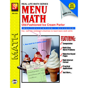 REMEDIA PUBLICATIONS Menu Math Ice Cream Parlor Book