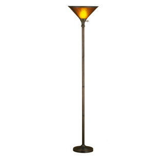 MEYDA TIFFANY Van Erp 72'' Bronze Torchiere Floor Lamp