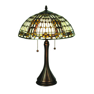 MEYDA LIGHTING Meyda Tiffany & Stained Glass Metal Table Lamp