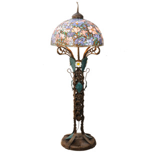 MEYDA TIFFANY Magnolia 73'' Brown Traditional Floor Lamp