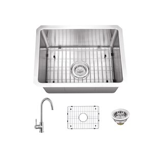 CAHABA 20'' L Undermount Single Bowl Stainless Steel Kitchen Sink