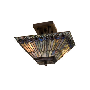 MEYDA LIGHTING Glass Semi Flush Mount