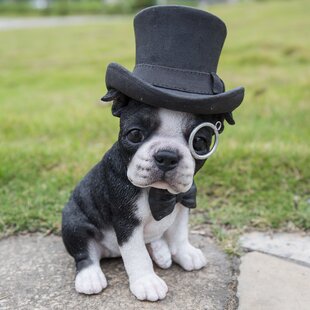 HI-LINE GIFT LTD. Boston Terrier with Top Hat Statue